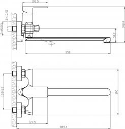 Смеситель для ванны с душем Agger Brilliant A0321100