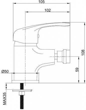 Смеситель для биде Eleanti ELT7030  0402.851