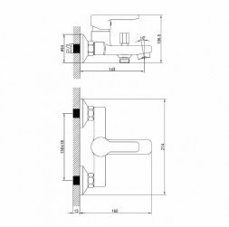 Смеситель для ванны IDDIS Sena SENSB00i02WA