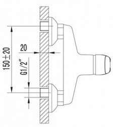 Смеситель для душа Lemark OMEGA LM3103С