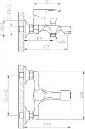 Смеситель для ванны с душем Agger Fine A1110000