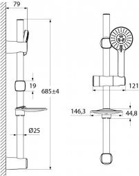 Душевой гарнитур IDDIS Pond, PON5F00i16