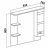 Шкаф зеркальный навесной Турин 85 /правый/
