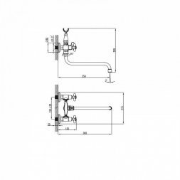 Смеситель для ванны с длинным изливом IDDIS Jeals Jeals JE2SBL0i10