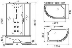 Душевая кабина Erlit Comfort ER4512TPL-C4-RUS (1200x800x2150)