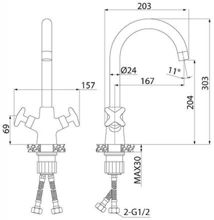 Смеситель для кухни IDDIS Acros ACRSB00i05