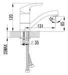 Смеситель для умывальника Lemark Страйк плюс с поворотным изливом LM1107C
