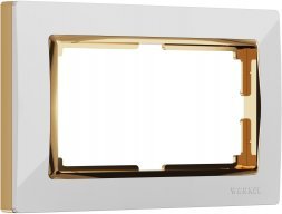 Рамка для двойной розетки (белый/золото) W0081933 Werkel