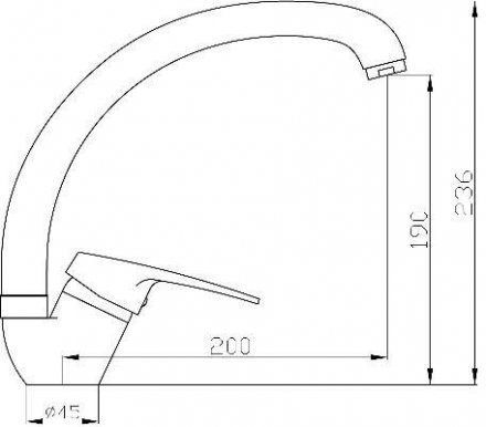 Смеситель для кухни Agger Exact A2100200 однозахватный  361