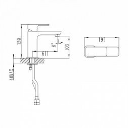 Смеситель для умывальника IDDIS Brick BRISB00i01