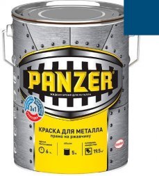 Краска для металла молотковая медная  0,25 л (6) PANZER