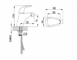 Смеситель для биде IDDIS Leaf LEASB00i04