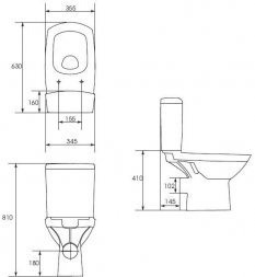 Компакт Cersanit CITY NEW Clean ON 011 3/5 дюр. slim, lift, e-oft