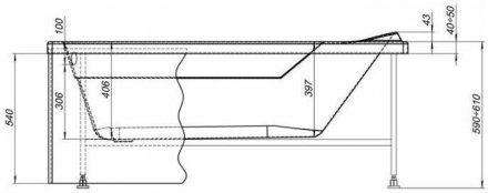 Панель фронтальная универсальная AQUANET L 150 H53 K (243512)