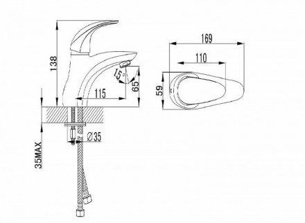 Смеситель для умывальника IDDIS Leaf LEASB00i01