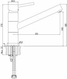 Смеситель для кухни IDDIS Velikan VE1SBS0i05