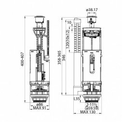 Арматура IDDIS, 2-ур, н/п, тип B, (ТРАПЕЦИЯ), F012400-02K 01485