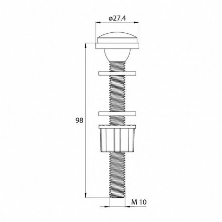 Арматура смывная IDDIS, 2-ур, н/п, тип А, F012400-01K 01484