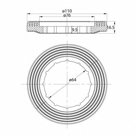 Арматура смывная IDDIS, 2-ур, н/п, тип А, F012400-01K 01484